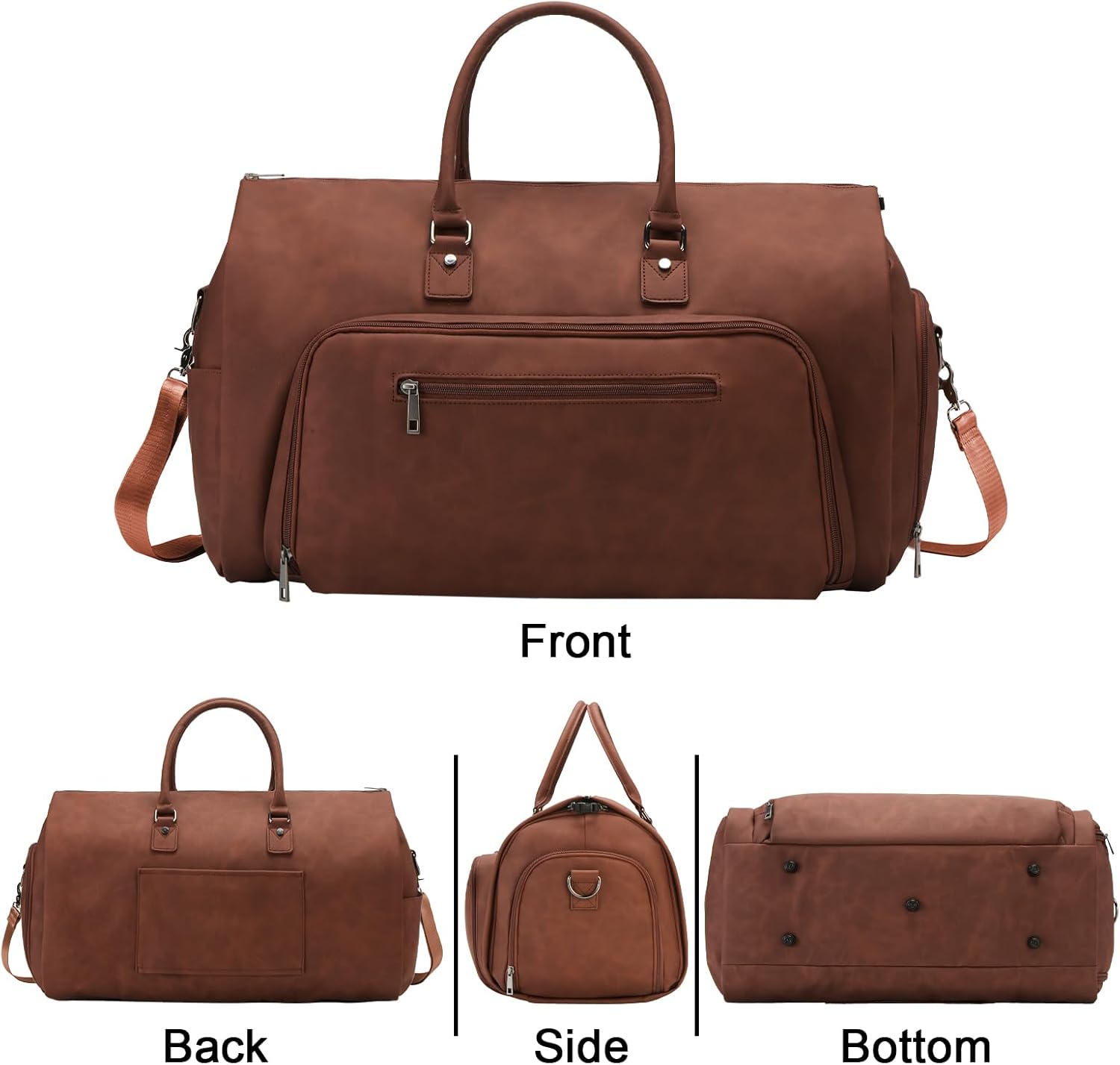 Travel Garment Bag for Men Women Convertible Carry on Garment Duffel Bag 3 in 1 Hanging Suitacase Travel Bag - Image 4