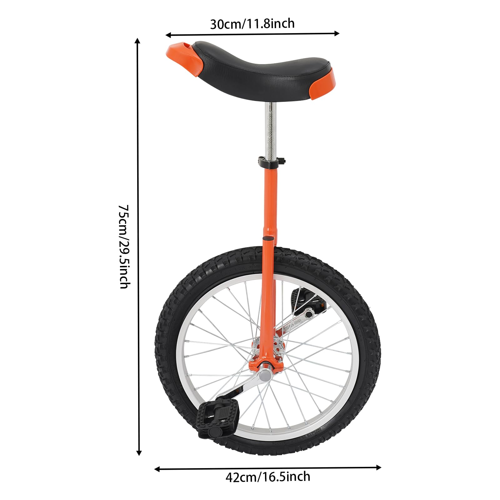 Monocycle de 18 Pouces pour Le Sport, monocycle réglable, entraînement d'équilibre pour 5 à 60 Ans, Cadre en Acier au manganèse, capacité de Charge jusqu'à 75 kg