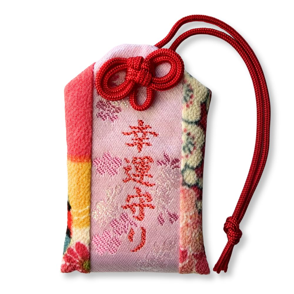 Amazon.co.jp: 【幸運お守り】 ちりめんの花柄と西陣の桜模様が