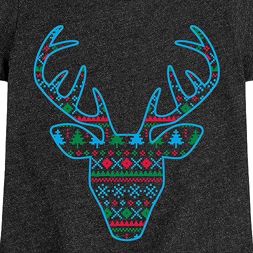 Instant Message - Pixel Sweater Deer - Toddler & Youth Girls Short Sleeve Graphic T-Shirt3