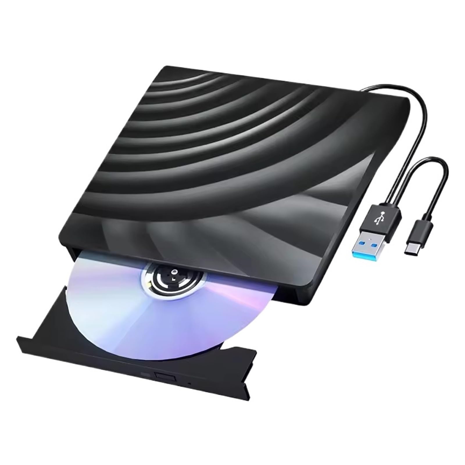 Zewnętrzny Napęd Optyczny Blu-ray USB 3.0, Przenośny Czytnik 3D, Odtwarzacz CD DVD, Nagrywarka Do Laptopa, Komputera Stacjonarnego, Notebooka Kompaktowy MałY