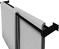 Toalheiro Duplo Inox Preto Fosco 60cm De Banheiro [Q-TD60PF]