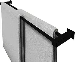 Toalheiro Duplo Inox Preto Fosco 60cm De Banheiro [Q-TD60PF]