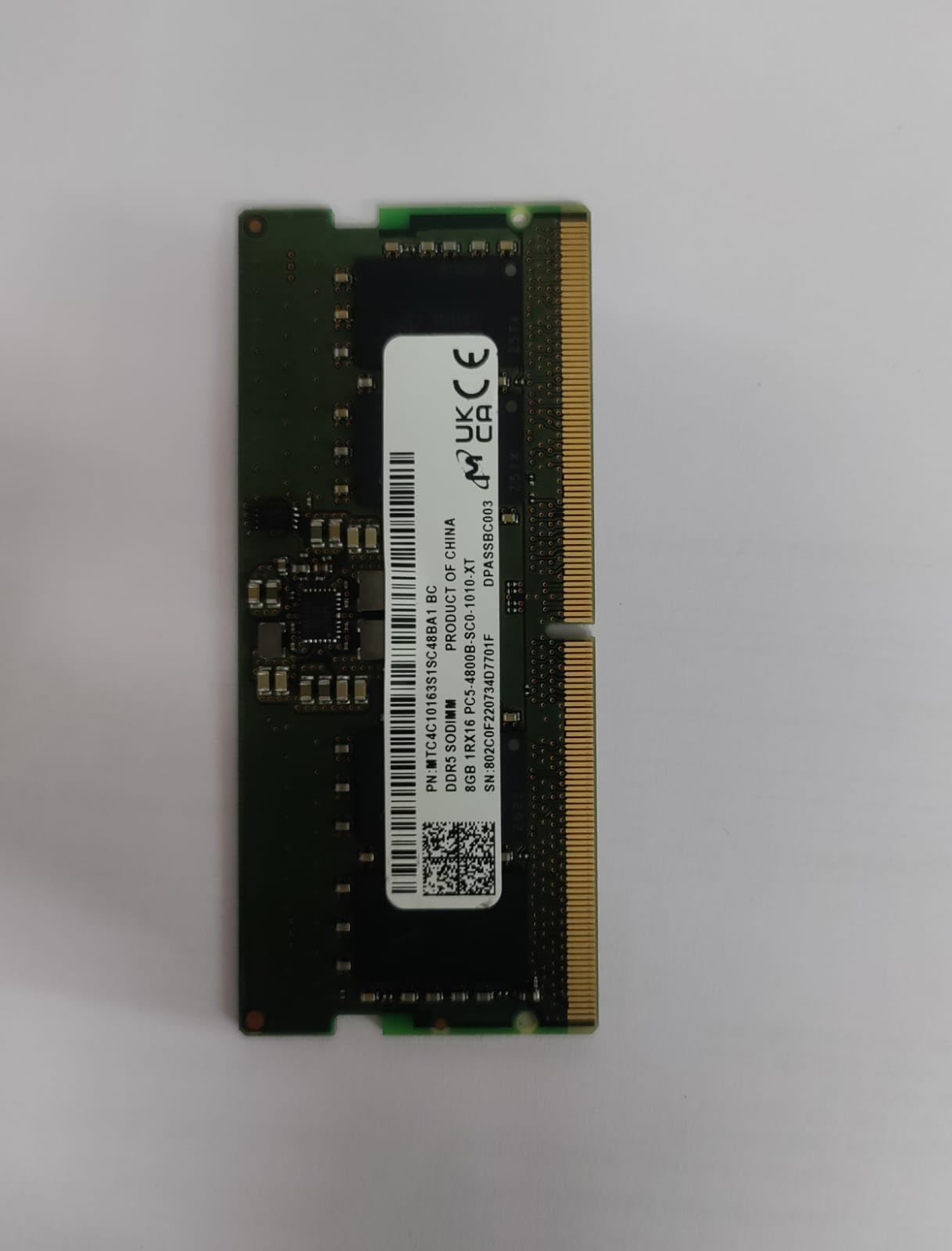 Amazon.in: Buy 8GB 4800MT/s DDR5 CL40 SODIMM MTC4C10163S1SC48BA1