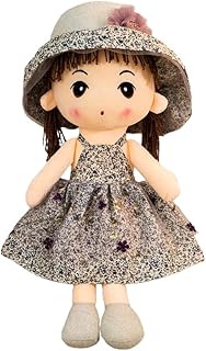 MUYUHOHA Plush Dolls for Girls, Kawaii Plush Dolls 17 inch Stuffed Plush Girl Toy Rag Dolls Baby Doll Dress Kid Toy Gifts