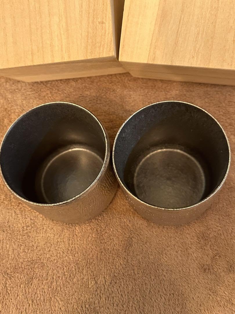 有田焼きプラチナ銀彩ロックカップ陶悦窯今村堅一