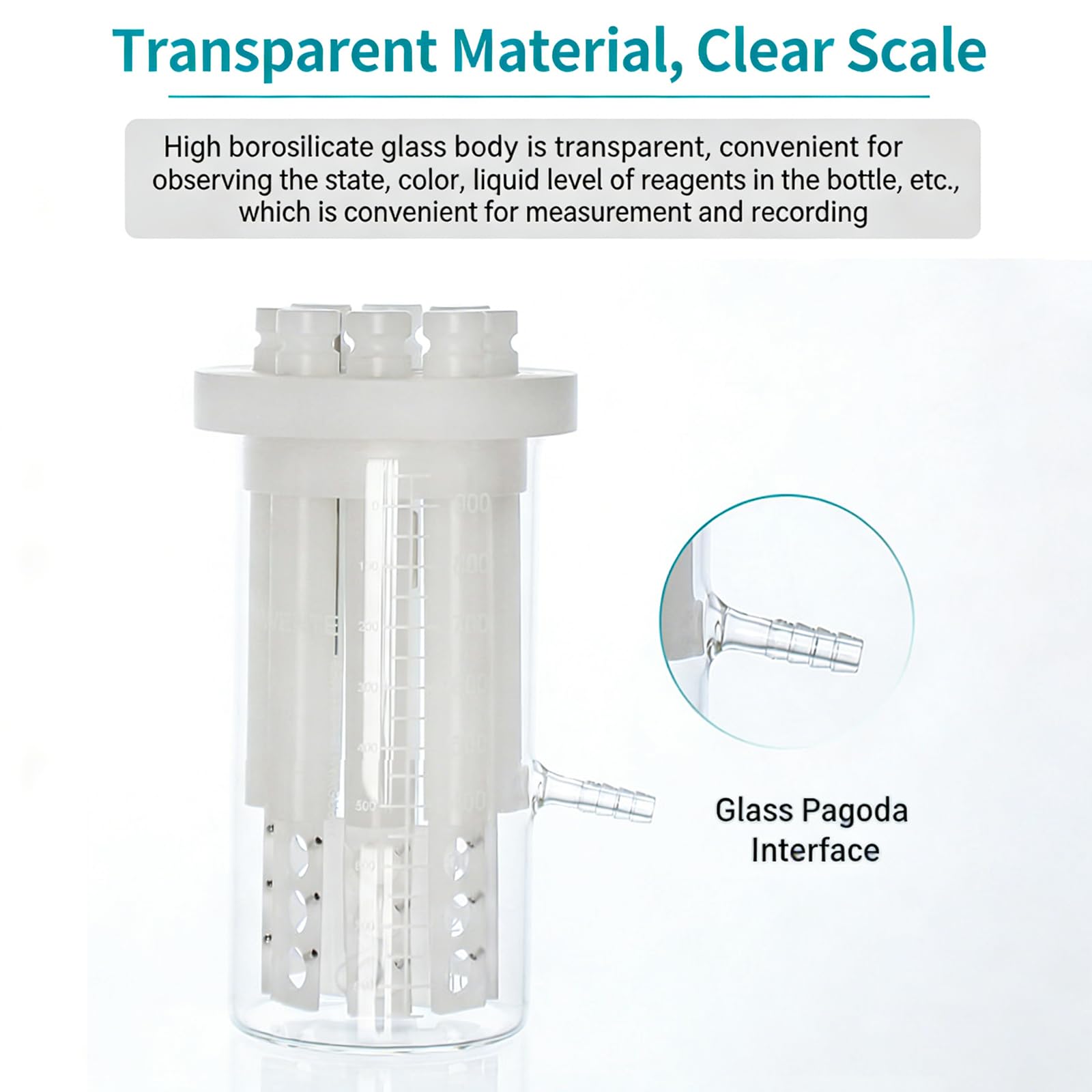 Agitador magnético de biopelícula de 1000 ml, reactor de biopelícula de vidrio de borosilicato alto, con agitación magnética, recipiente de cultivo anaeróbico de grado de laboratorio, para uso en