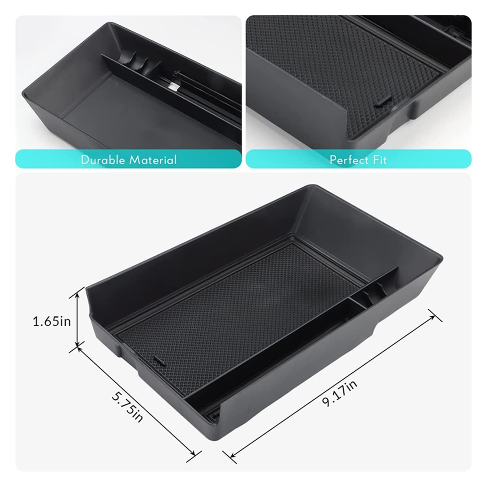Compatible con Hyundai Ioniq 5 2022 2023. Bandeja organizadora para Consola Central, Caja de Almacenamiento, Inserto para Accesorios, guantera Secundaria.