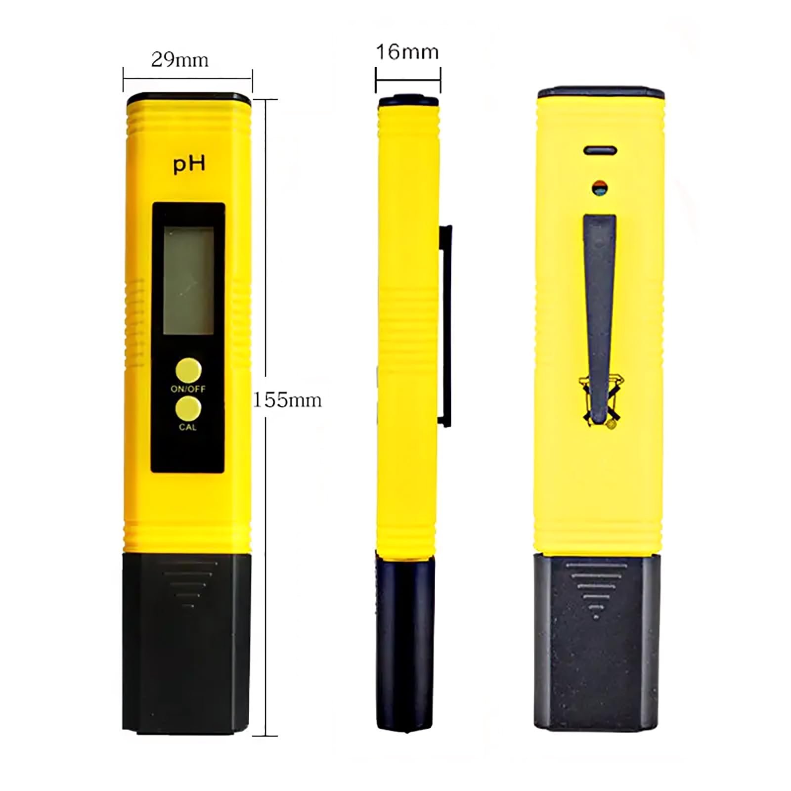 Hydroponics Digital PH Tester Pen, 0.01ph Medidor De PH Tipo Bolígrafo De Alta Precisión Con Rango De Medición De 0-14 PH, Compensación Automática De Temperatura, Para Hidroponía, Bebidas Domésticas