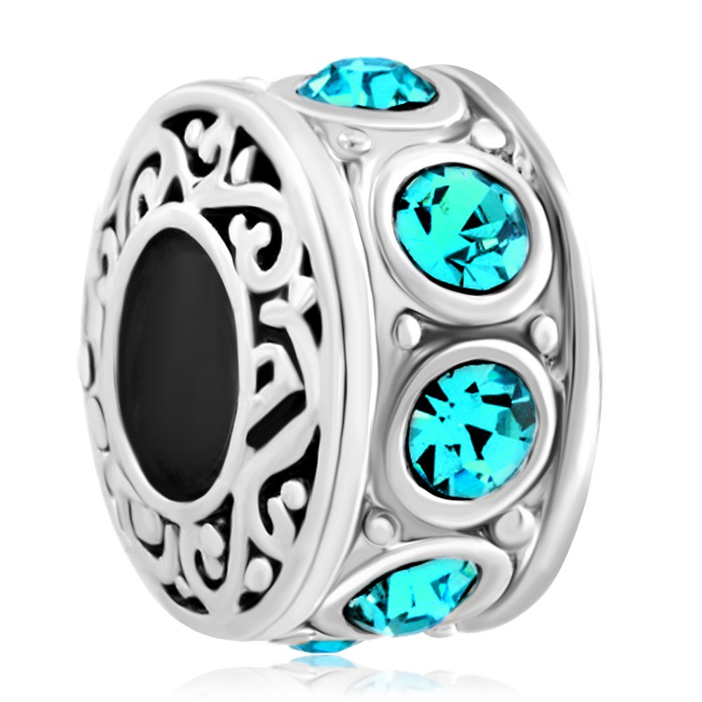 Cory Keyes Jan-Dec Crystal Spacer Charms Beads for Bracelets