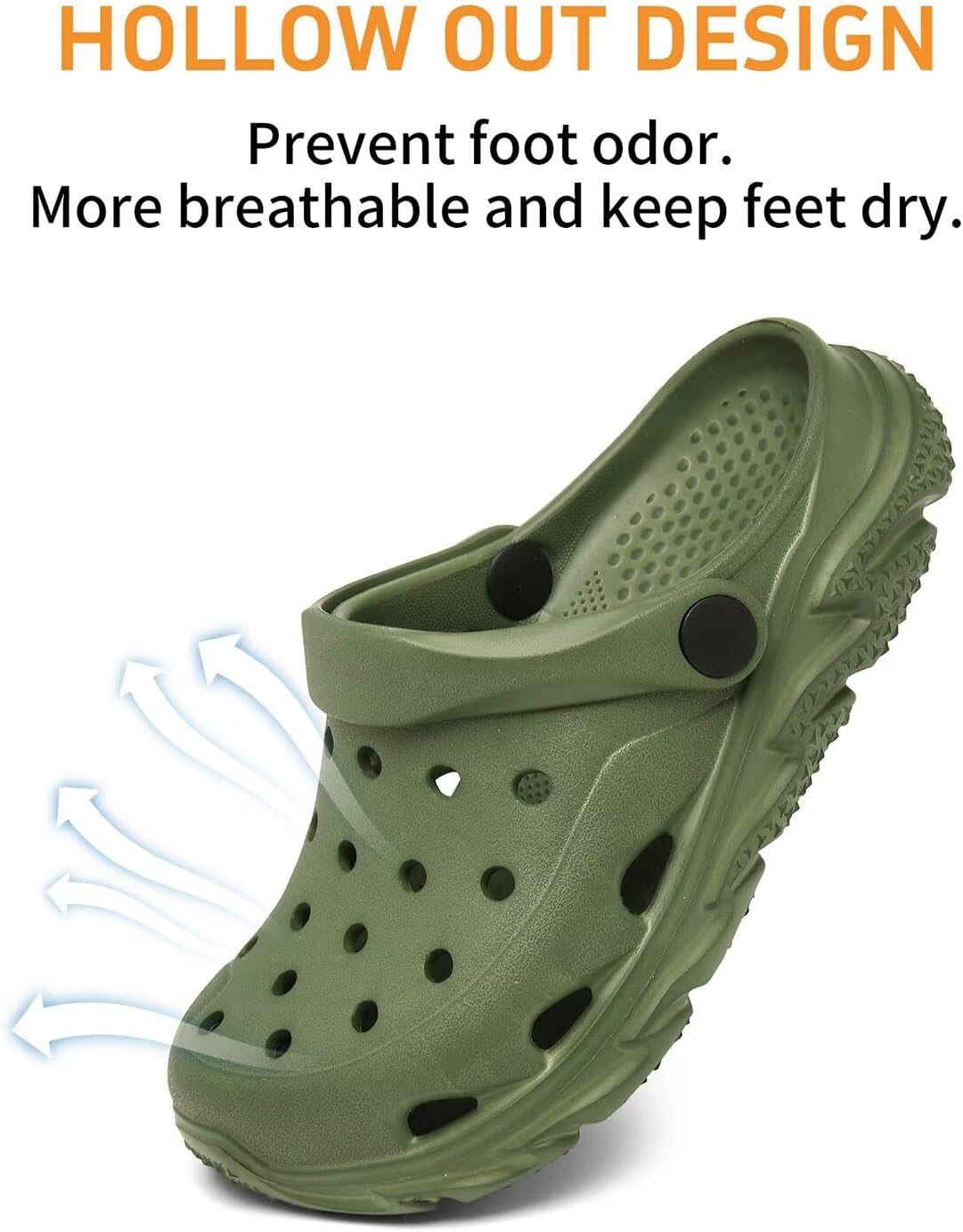 Cubufly Kids Boys Girls Clog Garden Shoes Slip On Slide Sandals Beach Water Shoes for Toddler/Little Kid/Big Kid/Children 8-9 Toddler Army Green image 4 of 6 B0CQ4GYQS1