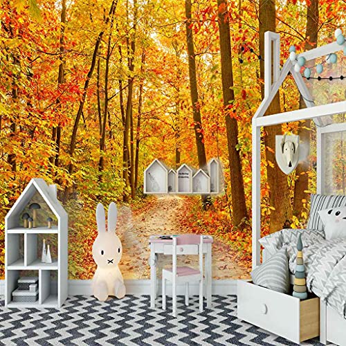 Papier Peint Murales Panoramique Grand Format Bois Dorés 3D - 3