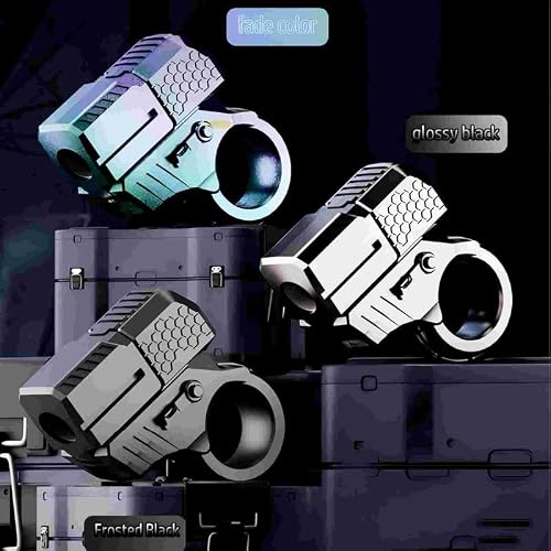 EDC Alloy Fingertip Toy Pistol,Fidget Gun,Stress Relief Toys for Anxiety and ADHD Sufferers(Silver)