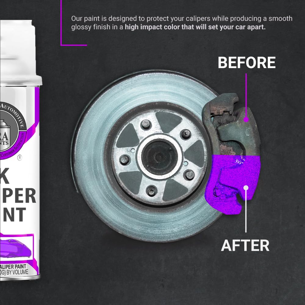 ERA Paints Amethyst Purple Metallic Brake Caliper Paint With Omni-Curing Catalyst Technology - 2K Aerosol Glossy Finish High Temp Resistance & Extreme Durability Against Color Fade & Chemicals