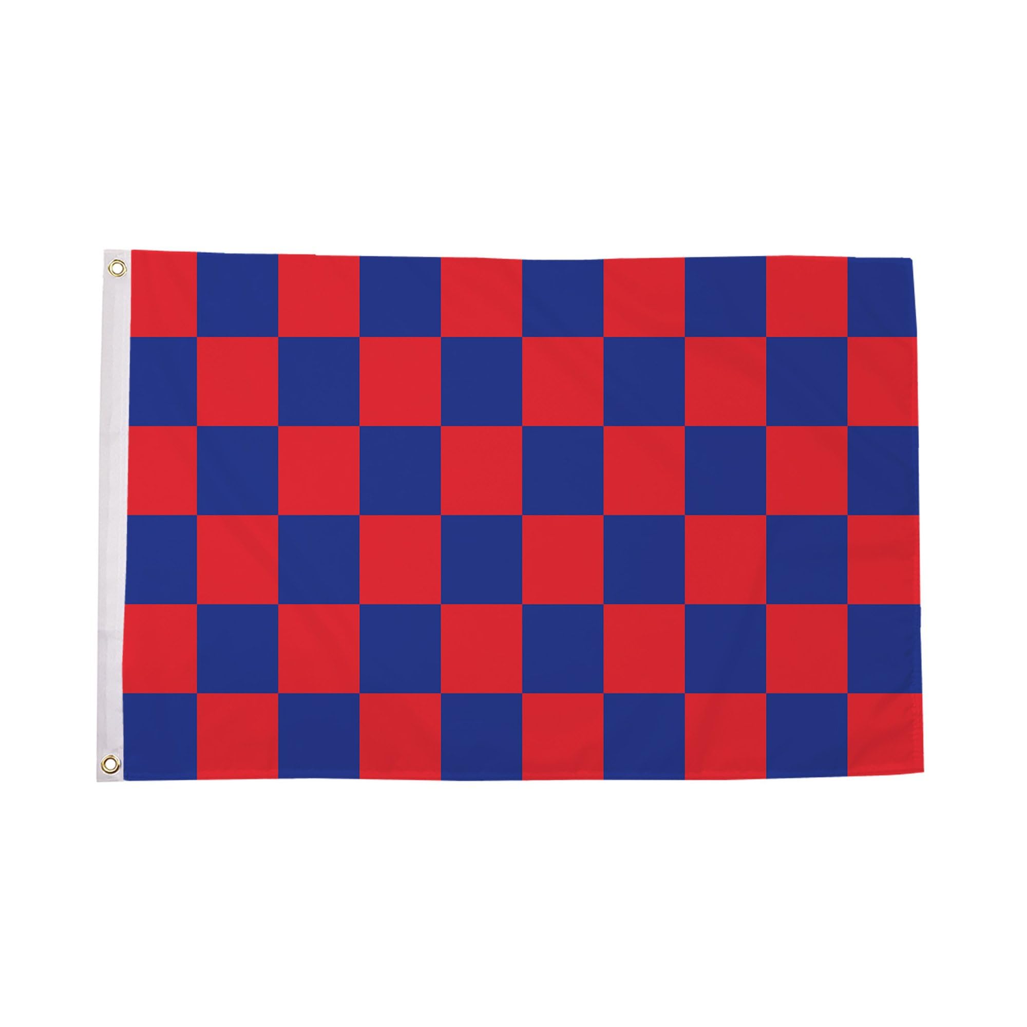 Flagtex Checkered Flag Red Blue 5ft x 3ft (150cm x 90cm) - Racing Flags for Team Sports, Football Team Flags for Outdoor Garden Display, Sports Racing Decorations โ image 1