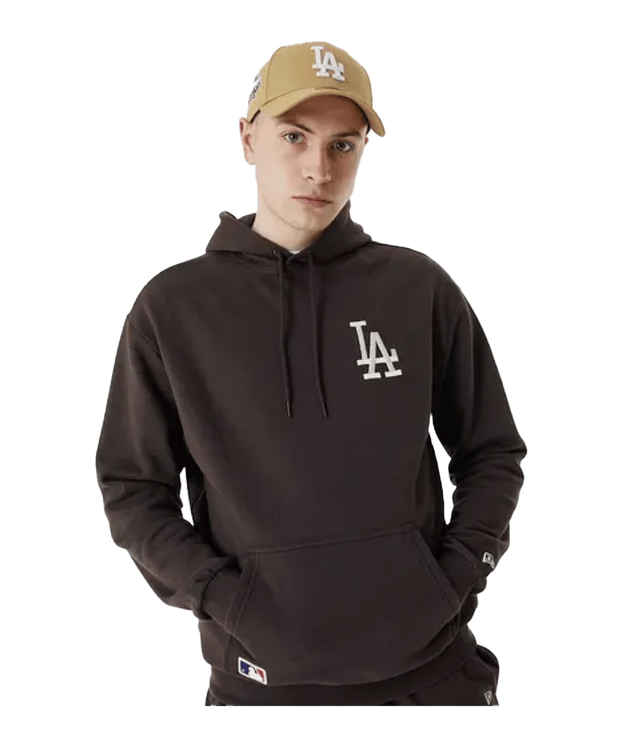 New Era Bluza z kapturem Mężczyźni League Essntls Os Hoody Losdod Brsofw Los Angeles Dodgers
