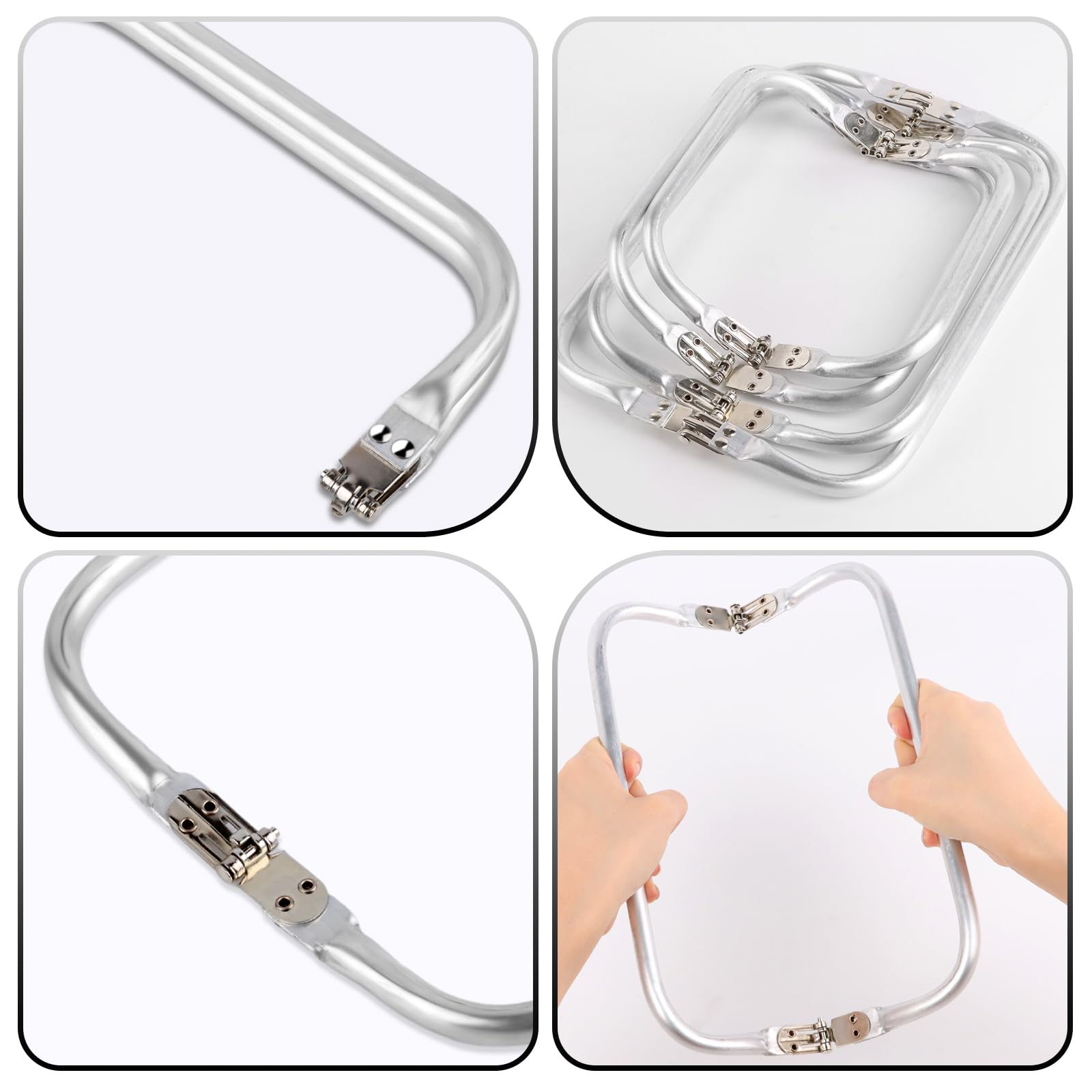 Lot De 4 Cadres De Sac à Main En Aluminium LWMTT - Tailles 15cm, 18cm, 22cm Et 25cm Pour DIY