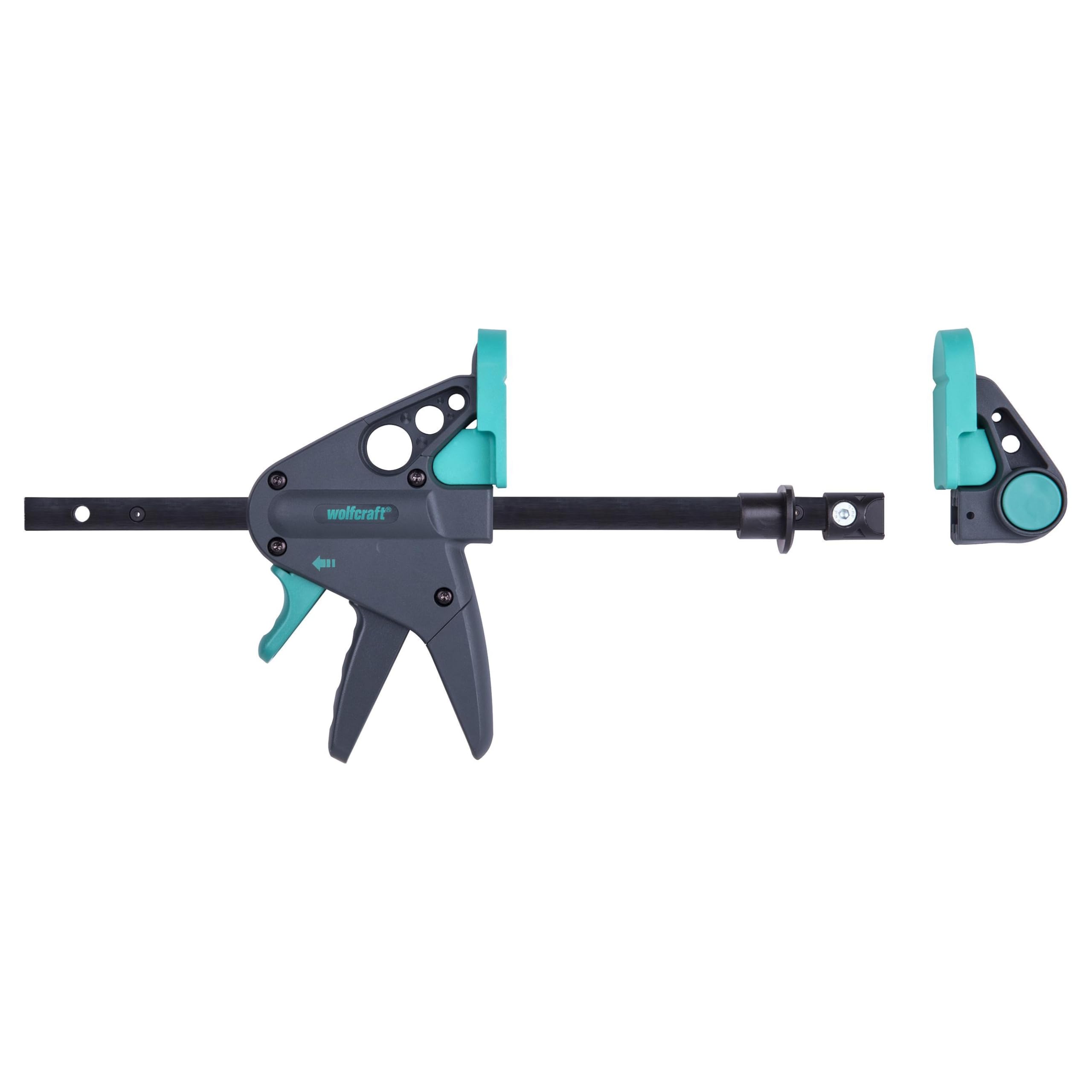 wolfcraft Barrilete-sargento de mesa PRO 65-150-W I 3036000 I Para la sujeción en todas las mesas con orificios de 20 mm