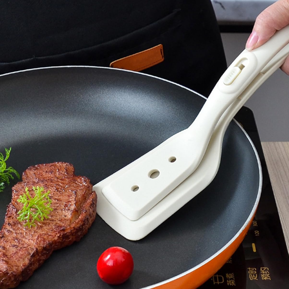 TOPBATHY 5stücke Silicone Cooking Tong Hitzebeständige -küchenzange Und Spatel Für Grillen Und Wenden Von Fisch Und Brot Design