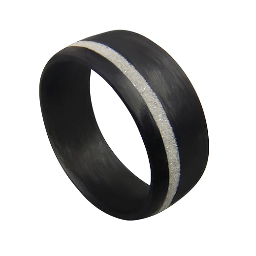 Custom Carbon Fiber Diamond Ring