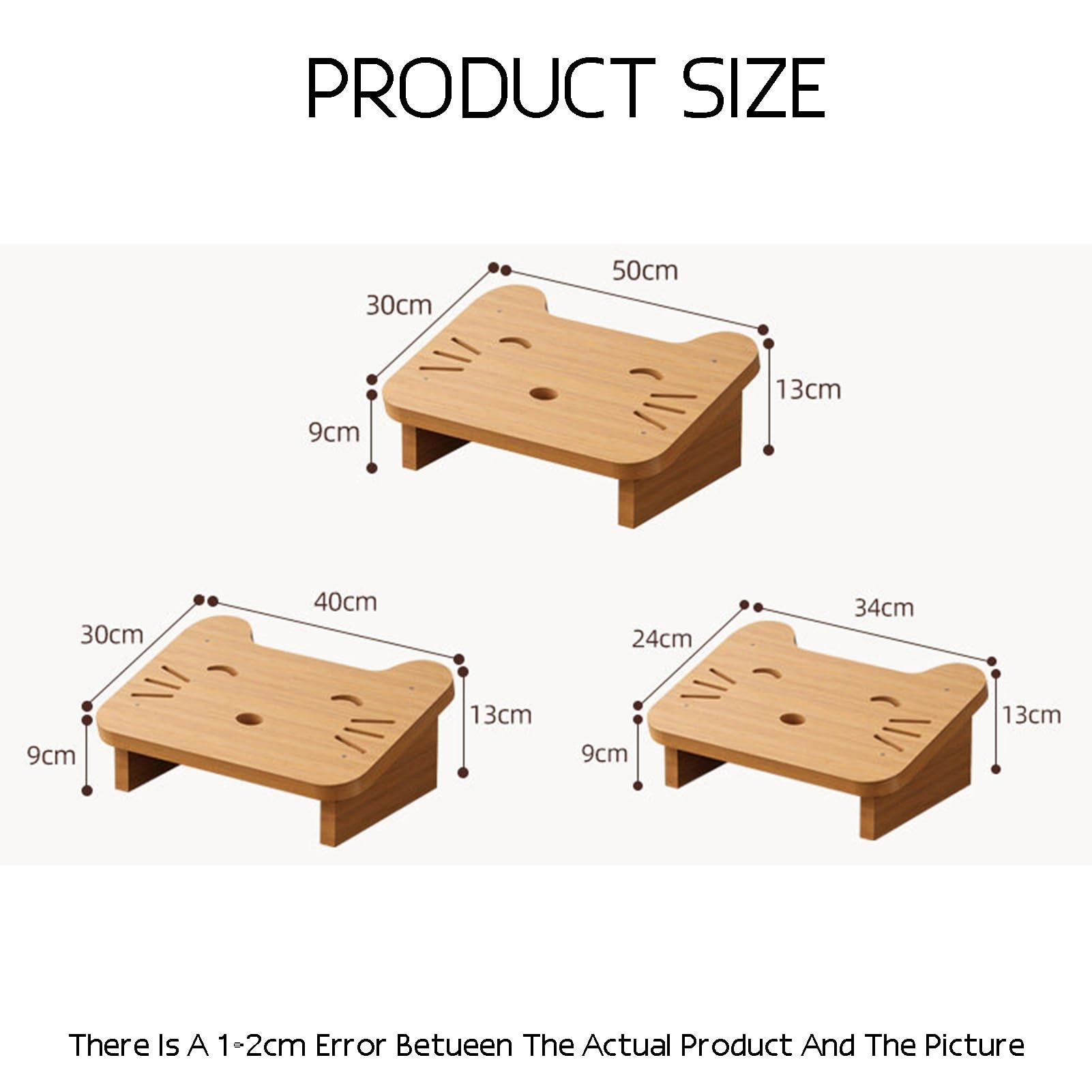 Poggiapiedi Ergonomico In Legno, Poggiapiedi Sotto La Scrivania | Poggiapiedi for sedia for poggiagambe, con angolo di inclinazione di 20°, carico massimo 150 kg(Color1,34x24x13cm)