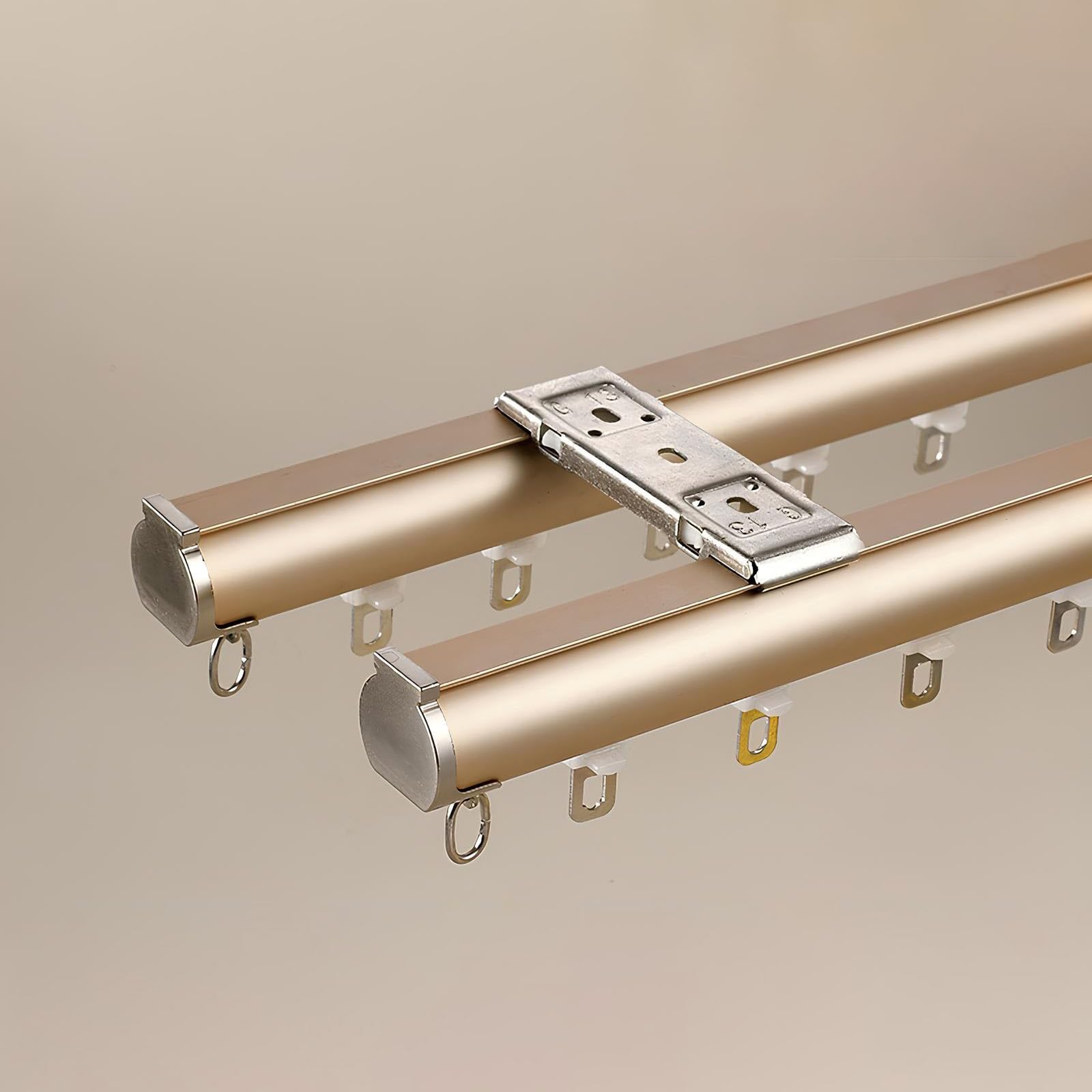 Rail à double rail 360 cm blanc en aluminium pour cloison de séparation et rideaux