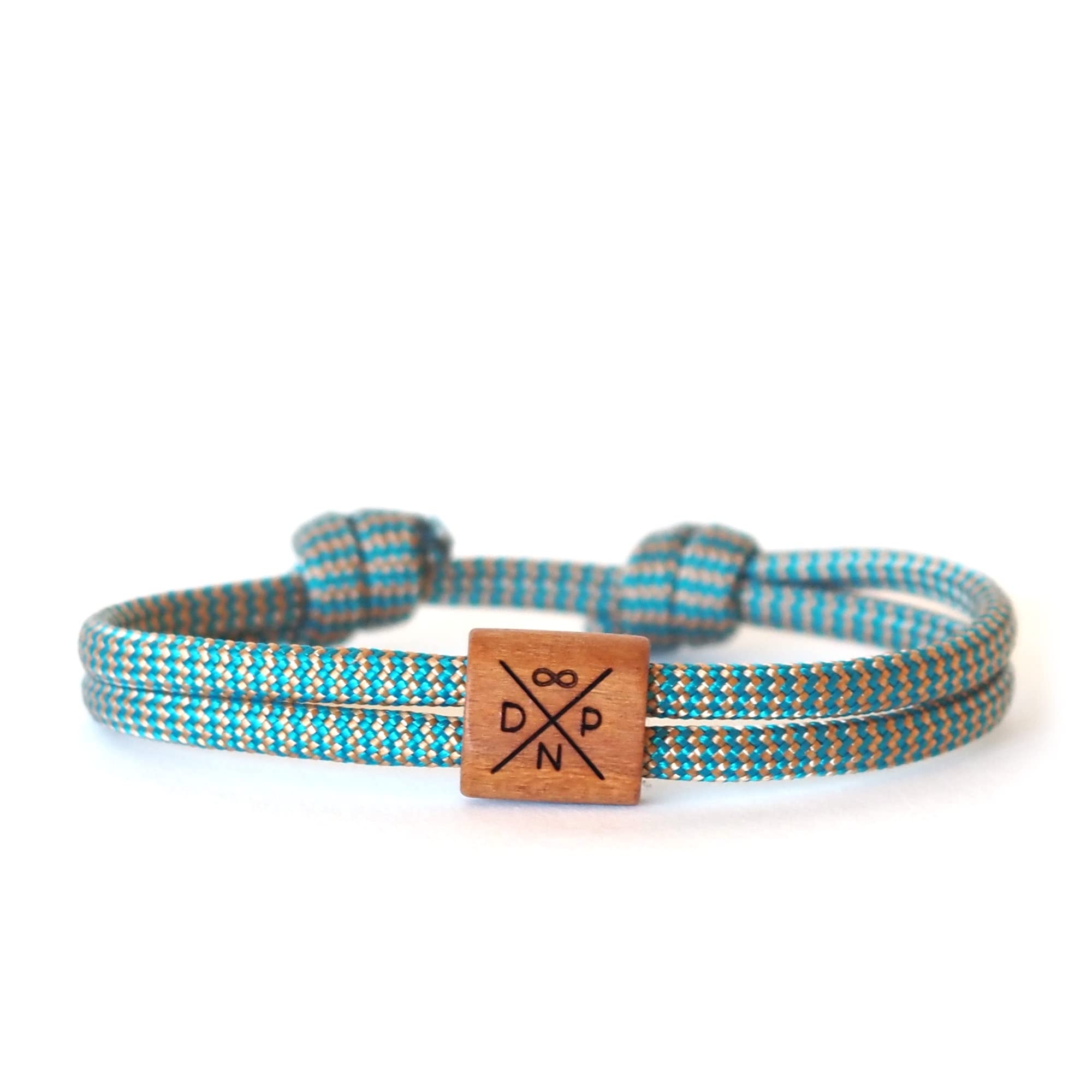 myGreta Holz Gravur Armband, Initialen Armband, Partnerarmband, Paarschmuck, personalisiertes Segeltau Armband, Familienarmband, Wunschgravur, Holzschmuck