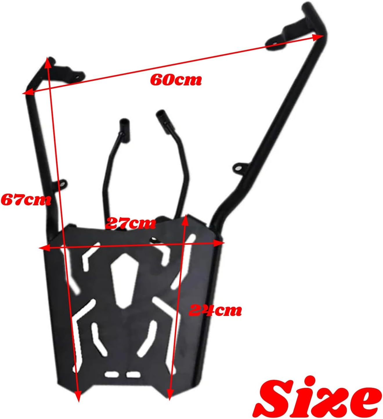 New Motorcycle Rear Luggage Rack Compatible with Sanyang MAXSYM TL 508 TL 500 Scooters Rear Tail Storage Rack, Steel Top Case Holder Support Bracket Cargo Carrier Shelf Holder Accessories
