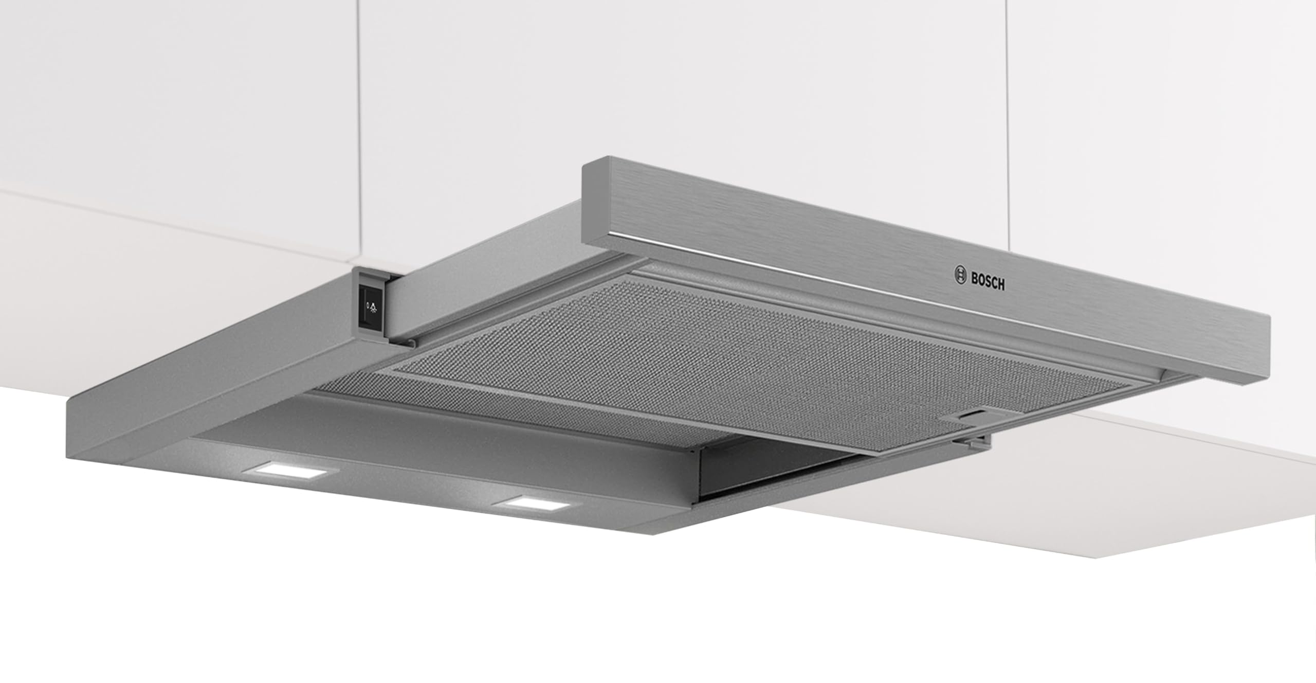 Bosch Serie 2 Flachschirmhaube 60 cm Umluft Abluft LED-Beleuchtung Metallfettfilter spülmaschinengeeignet