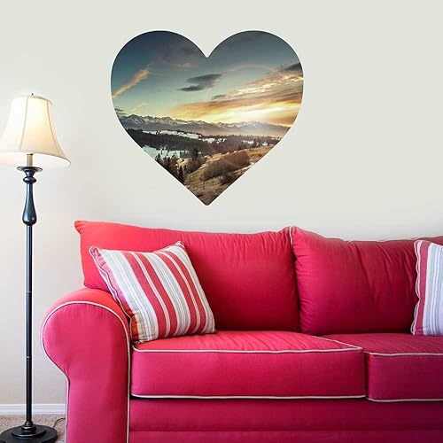 Animales Salvajes en pared con forma de corazón Decal- Naturaleza calcomanía decorativo para pared por chromantics