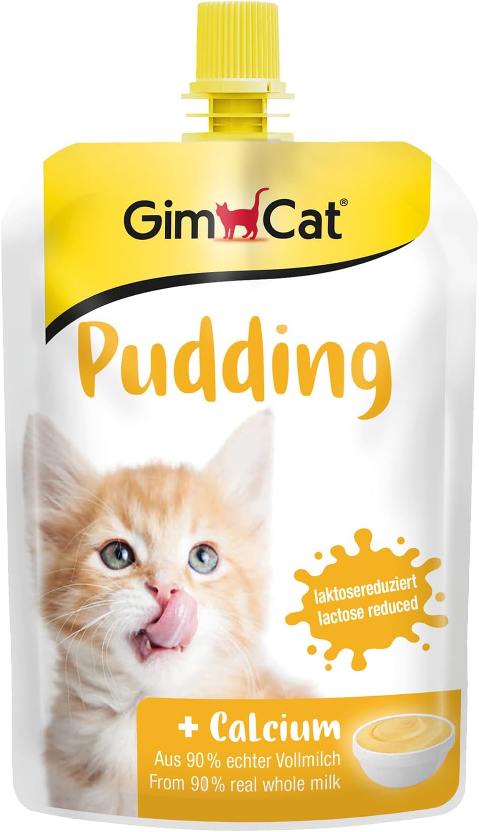 GimCatPudding with calcium - Cat snack made from real, lactose-reduced whole milk for healthy bones - 1 bag (1 x 150 g)