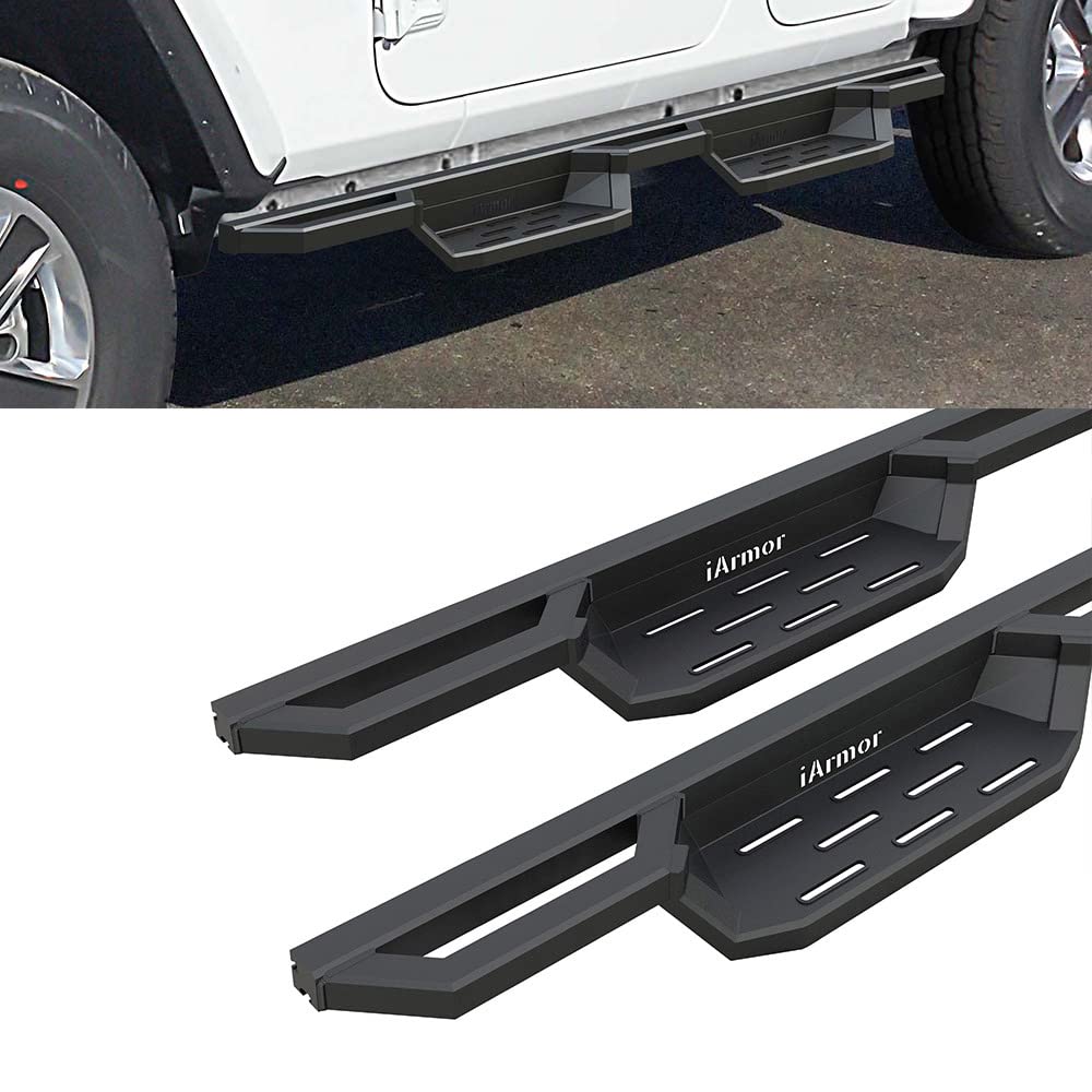 Buy HD Ridez Aluminum Drop Steps Armor Compatible with Jeep Wrangler JL