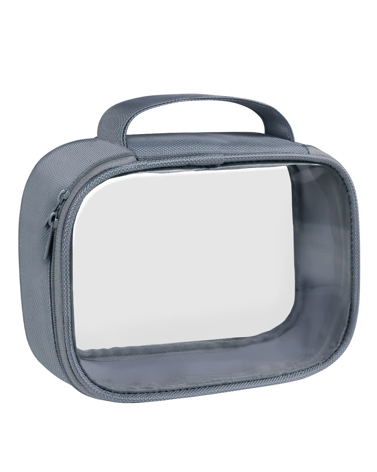 MoyadTSA Approved Clear Toiletry Bag, Quart Size 3-1-1 Toiletries Pouch for Travelling Flight Cosmetic Bags with Zipper Mens Womens Toiletry Organizer Bag Portable Liquids Packing Pouch, Black, 1