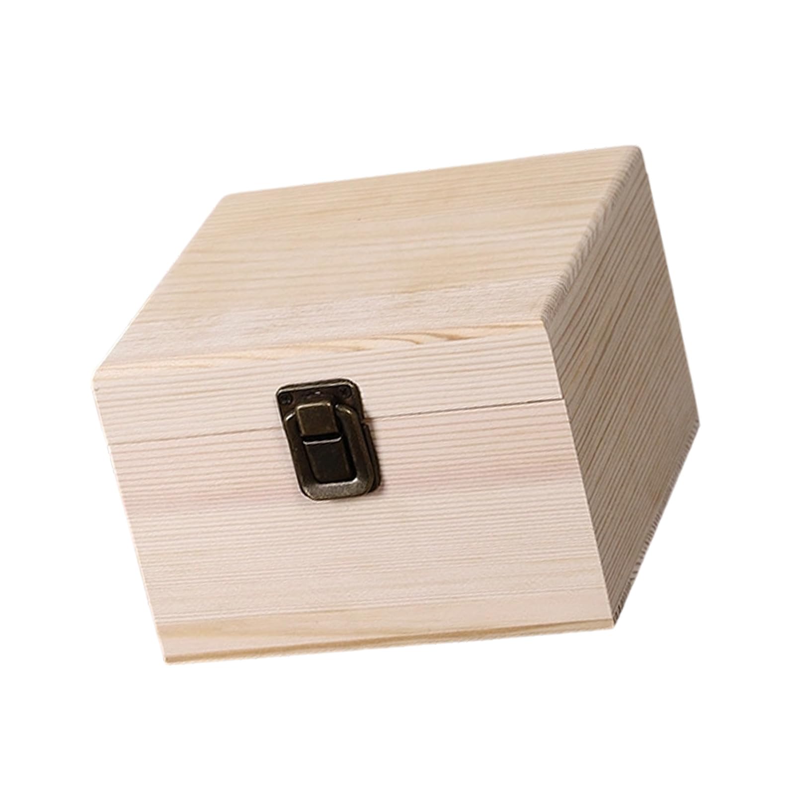 Xinsheinelry Handcrafted Pine Container for Party Home Organisation and Candy Storage Wooden Jewelry Organiser Box with Hinged Cover for Event Souvenirs