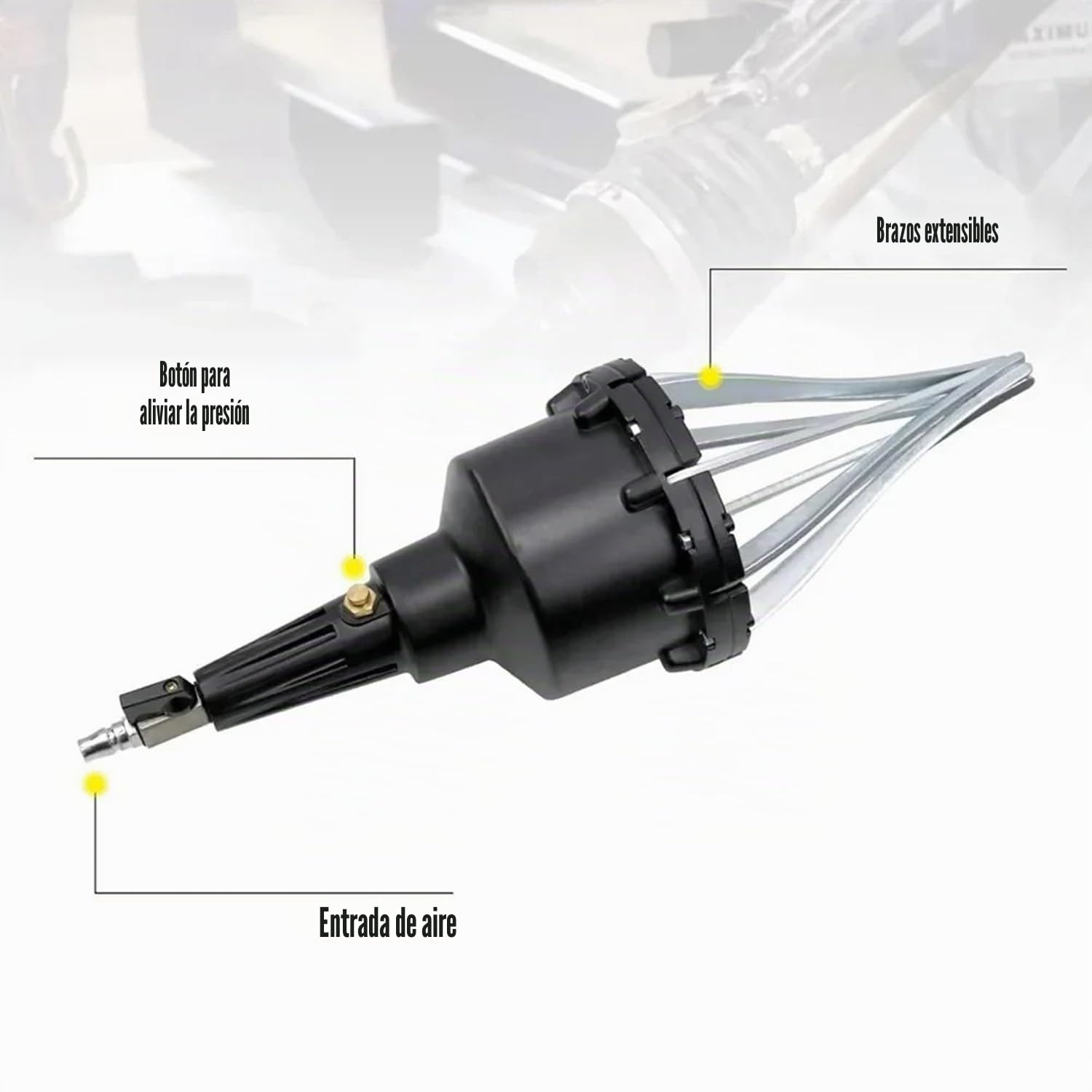 Expansor De Fuelle Peneumatic,Esparcidor De Botas De Eje 20-120 mm,Expansor Neumático De Botas De Junta Homocinética Herramientas De Instalación Universales Para Reparar Ejes De Automóviles(Negro)
