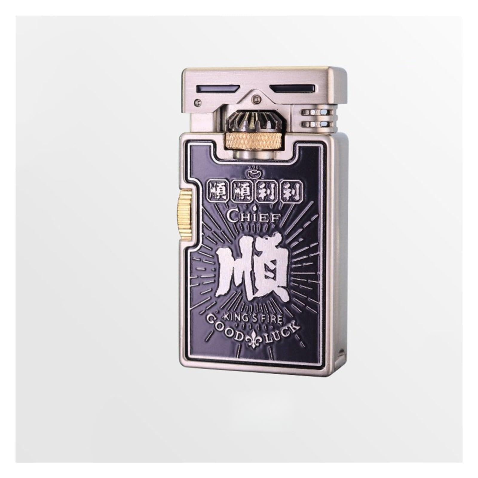 Encendedor mecánico de Kerosene Soft Fire, encendedor de metal recargable portátil, diseño de rueda abrasiva para hogueras, velas, colección y regalos