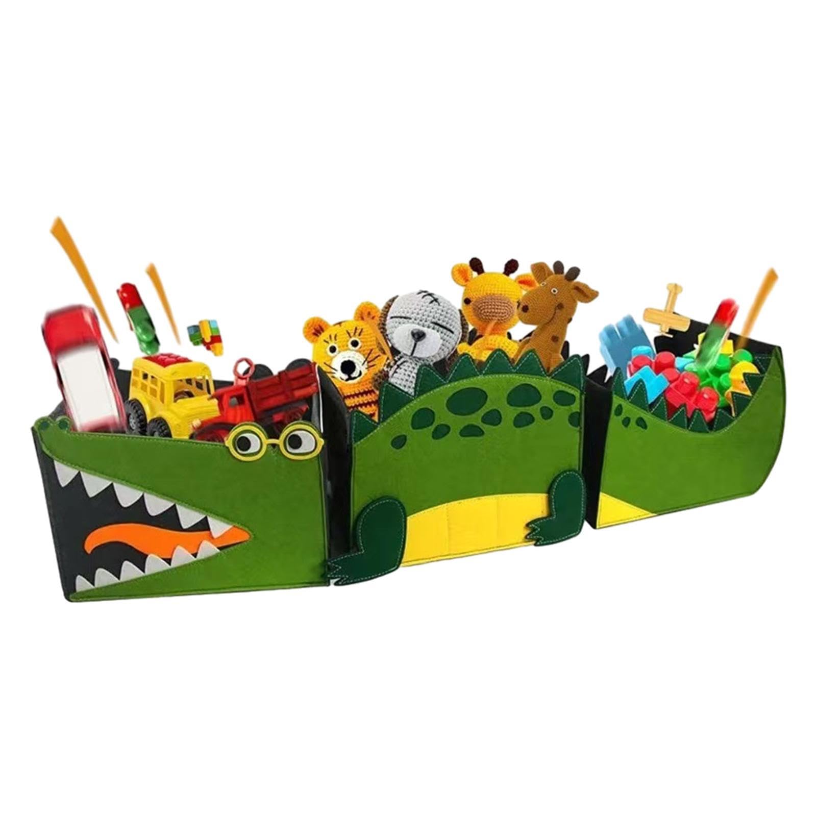 Boîtes de rangement pliables à motif crocodile, coffre élégant pour bébé