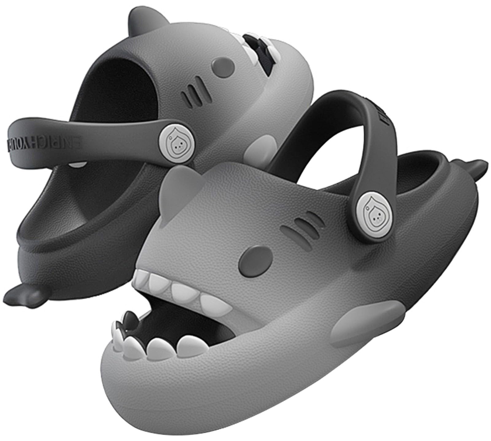 KVbabby Kids Shark Slides Boys Girls Toddlers Cloud Shower Slippers Cute Cartoon Open Toe Sandals Cushioned Thick Sole Beach Pool Shoes