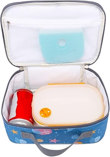 Miniatura 138 de FlowFly - FlowFly - Lonchera térmica para niños, minihielera suave para el regreso a clases, lonchera para niñas, niños, oso Oso,Negro -,negro con