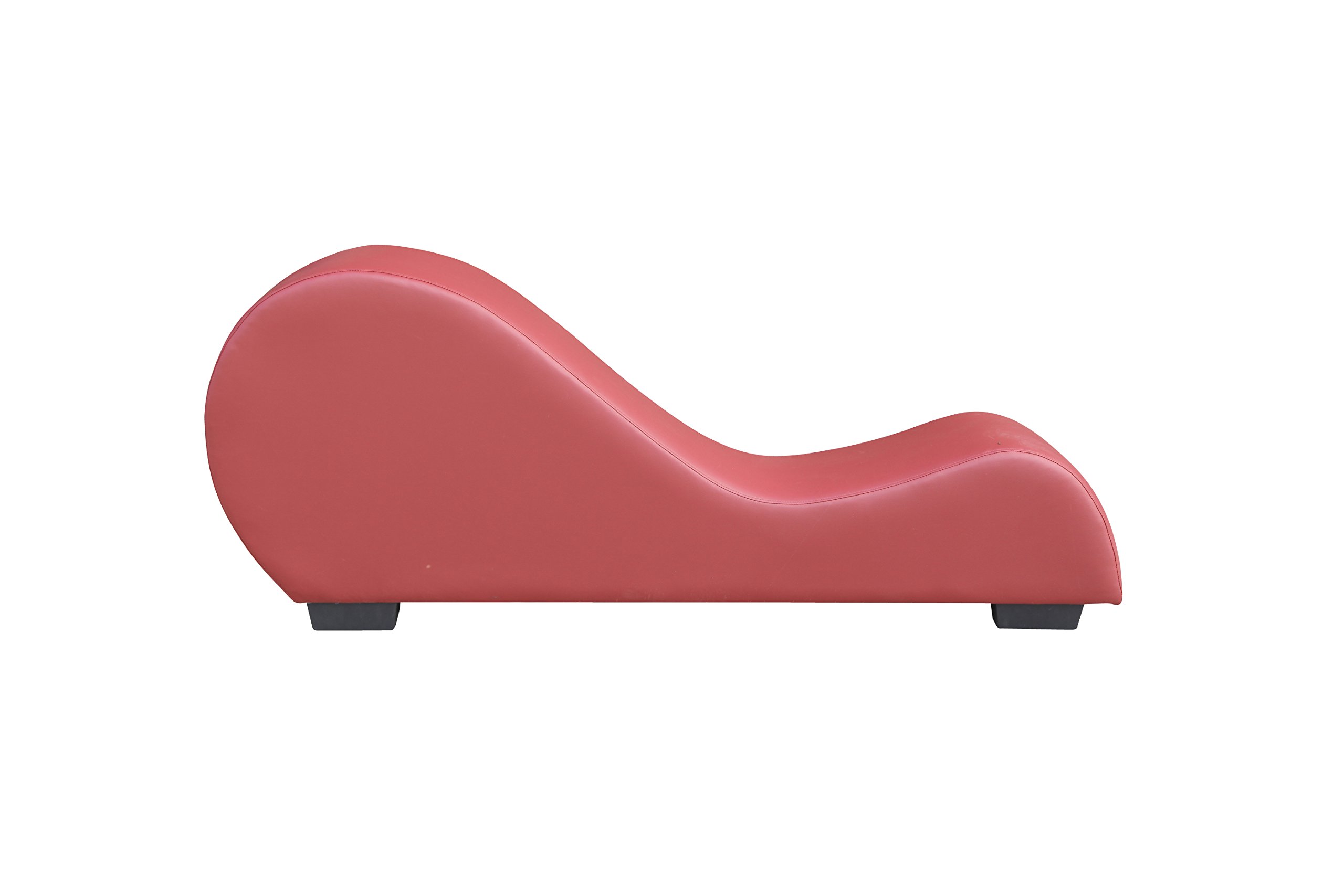 Container Furniture Direct Yoga Chaise Lounge Collection, Persian Red