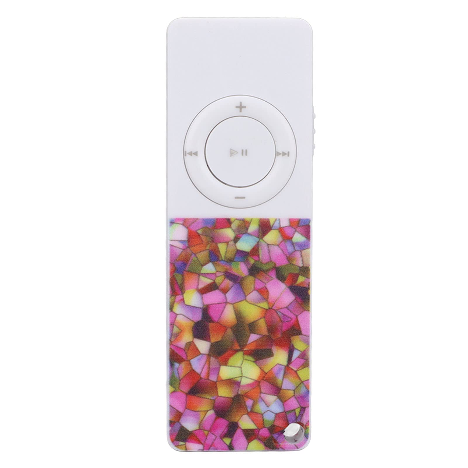 Mini Pocket MP3 Player, USB MP3 Player HiFi Lossless Sound 64GB Music Player, Memory Card Not Included(Pink Yellow)