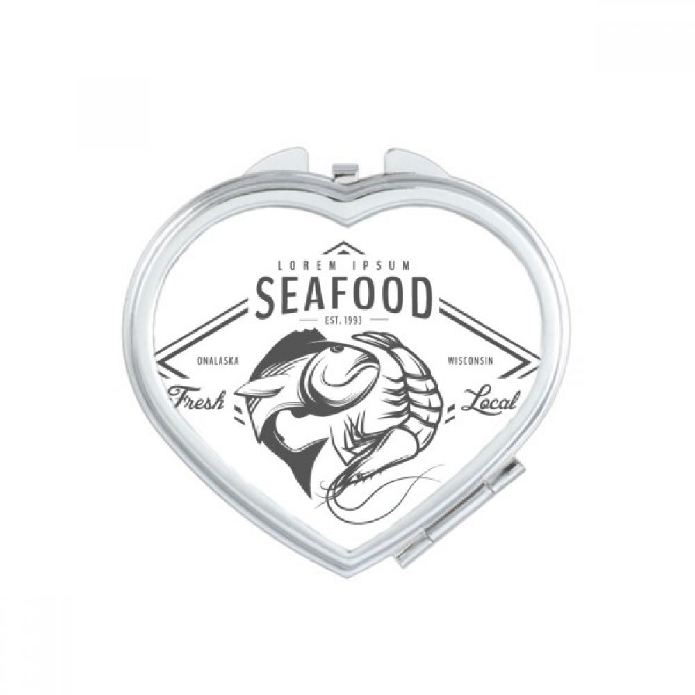 Miroir compact crabe marin cœur miroir portable pour corriger son maquillage partout sans miroir fixe