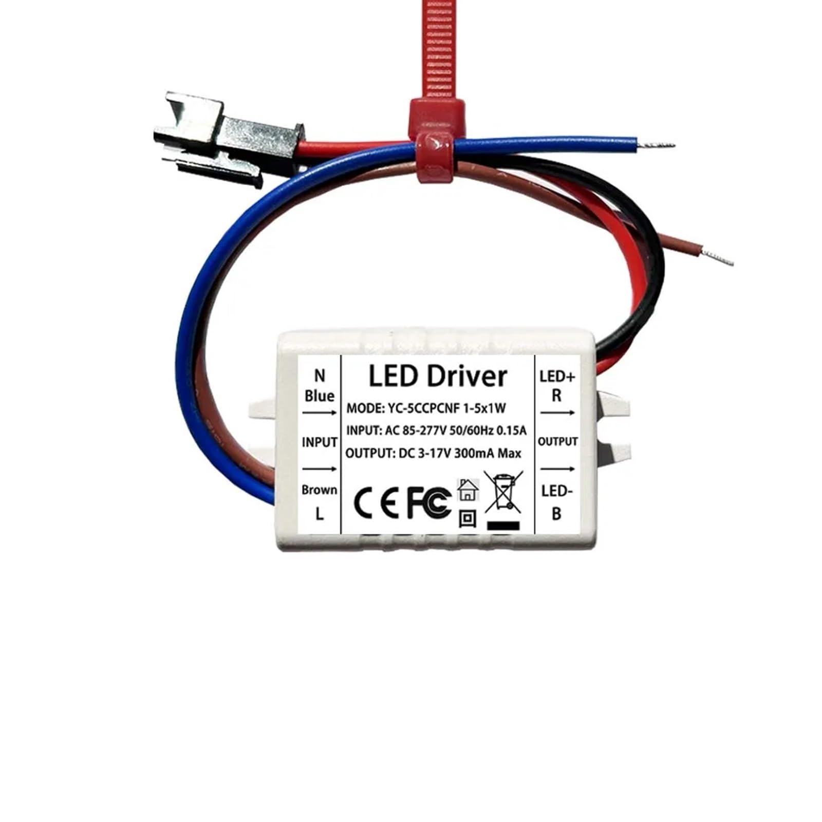 Trasformatore per LED, Driver LED da 1 W a 10 300 mA a 900 Alimentatore CC 3-7 V a 3-17(Dc 3-7v 600ma,ALUMINUM CASE-1 PIECE)