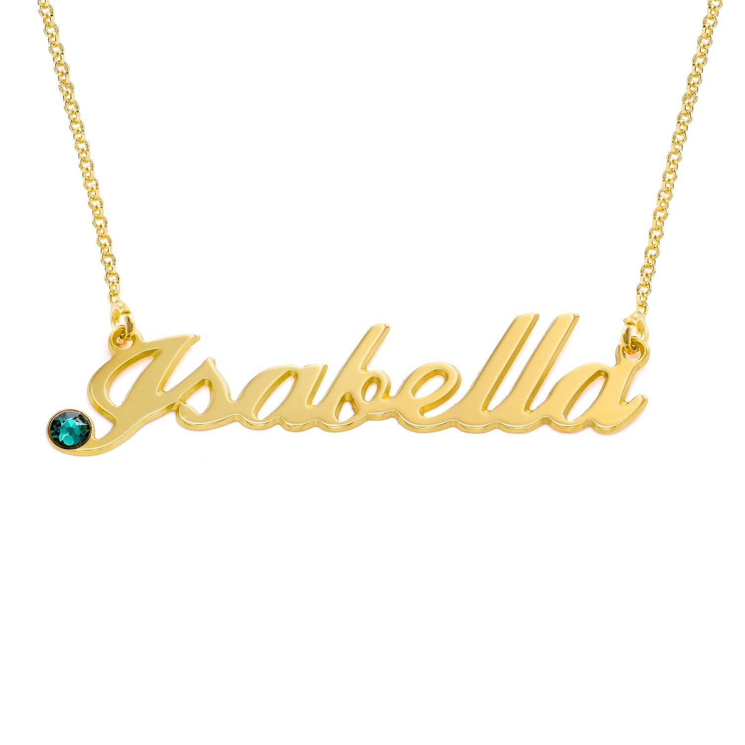 Personalized Name Necklace with Birthstone