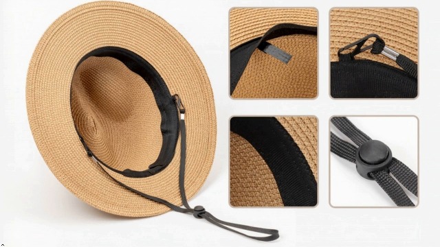 Sombrero Panamá de paja para verano unisex miniatura 7