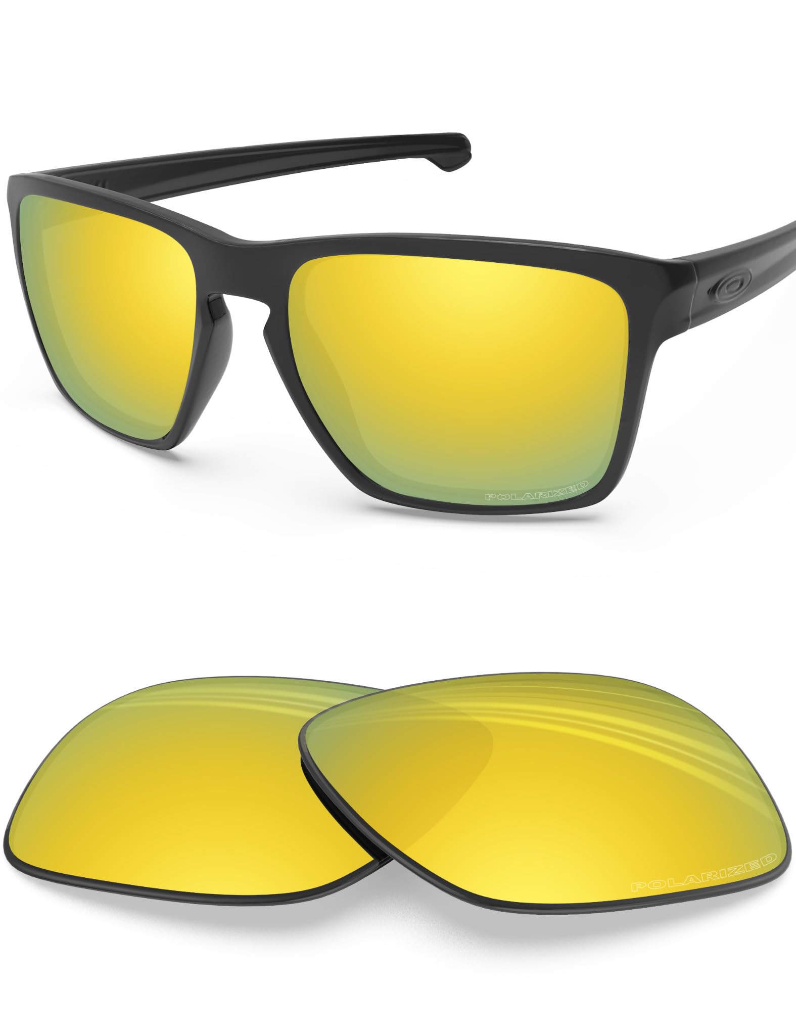 BlazerBuck Anti-salt Polarized Replacement Lenses for Oakley Sliver OO9262-24K Gold