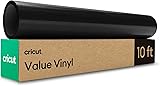 Cricut Vinylfolie für Plotter im Vorteilspack | 30,5 cm x 3 m | Selbstklebende, permanente Plotterfolie für alle Cricut Schneidemaschinen | Schwarz 3 m Schwarz
