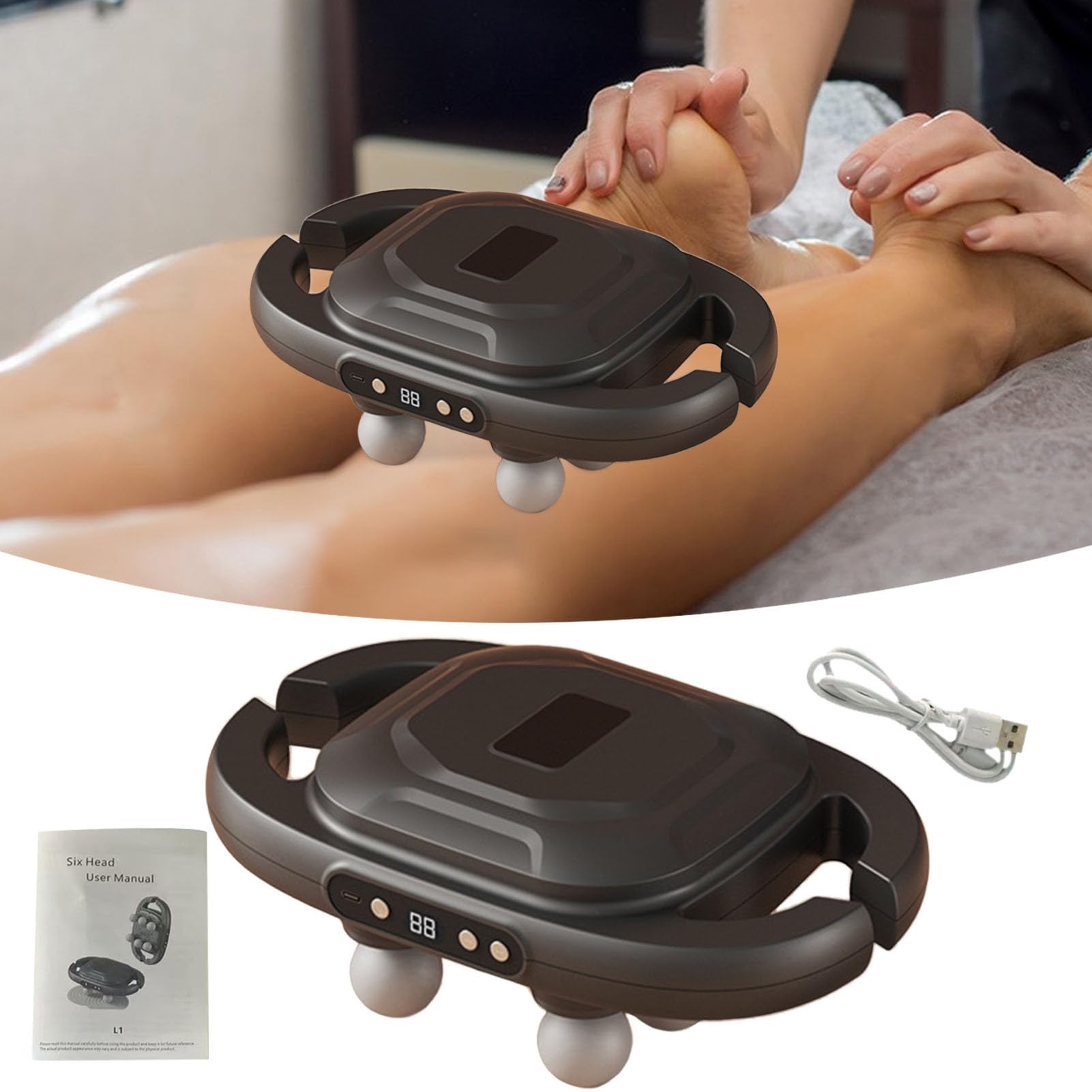 Körpermassagegeräte Für Muskeln 6-Köpfiges Massagegerät Mit Verstellbaren