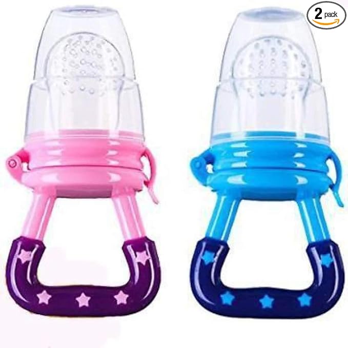 ANKIMA Baby Baby Fruit Feeder Pacifier 2 Pack-Fresh Food Feeder-Silicone Nipple Teething Toy-Silicone Pouches for Toddlers & Kids by at Rs. 179