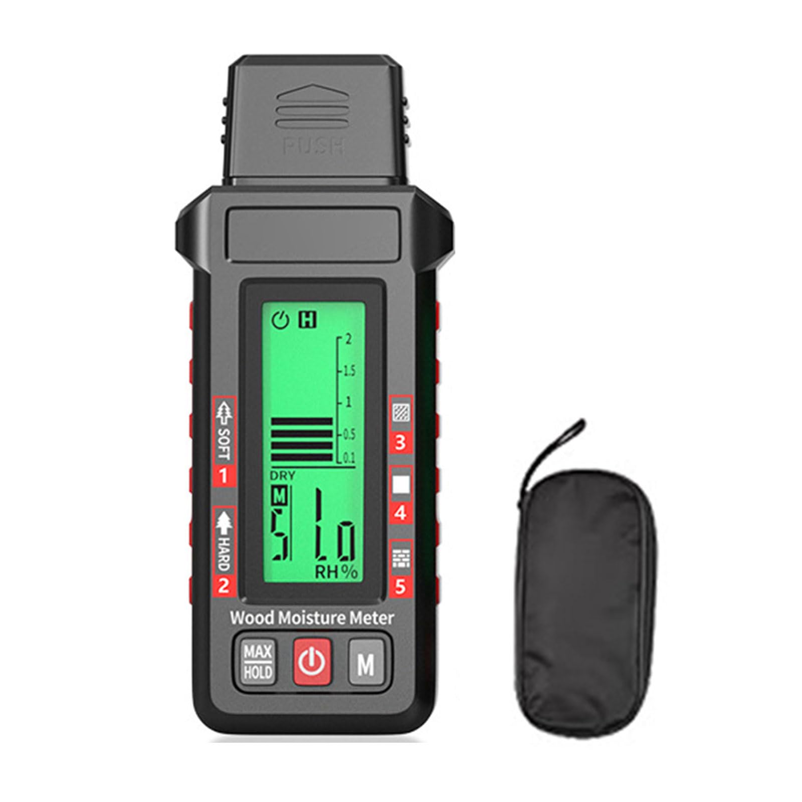 Professional Digital Detector for Wood and Cements with Accurate Humidiness Measurement and ABS Construction Handheld Dampness Meter